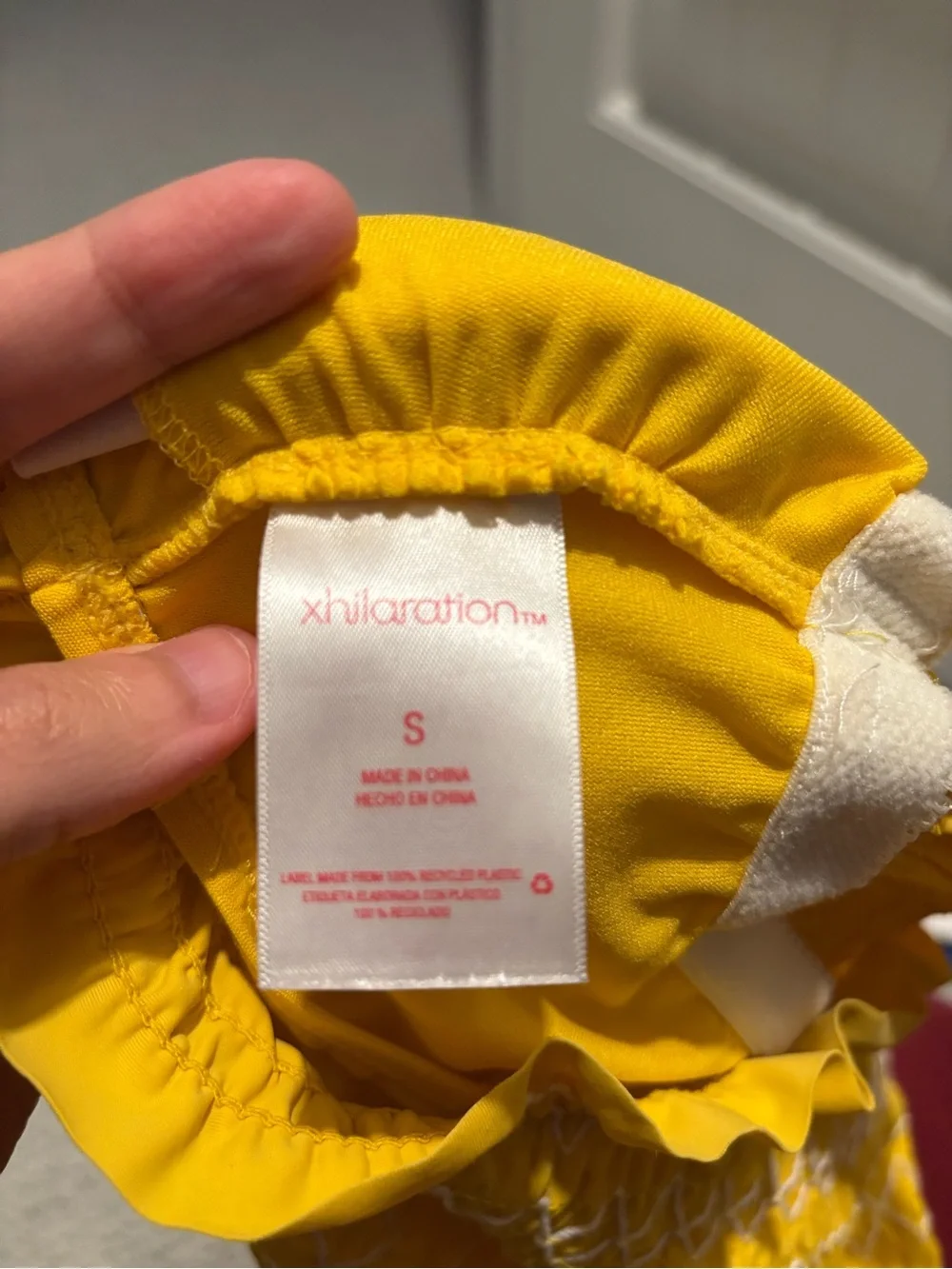 Yellow Smocked Tube Skirt